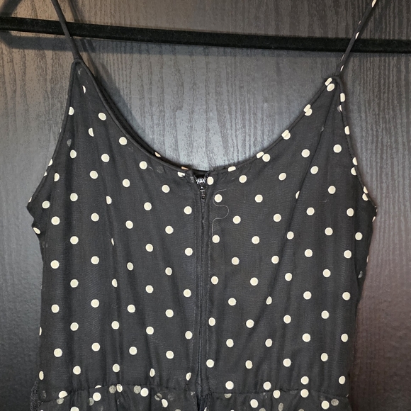 Vintage Black Polka Dot Dress - Picture 4 of 6